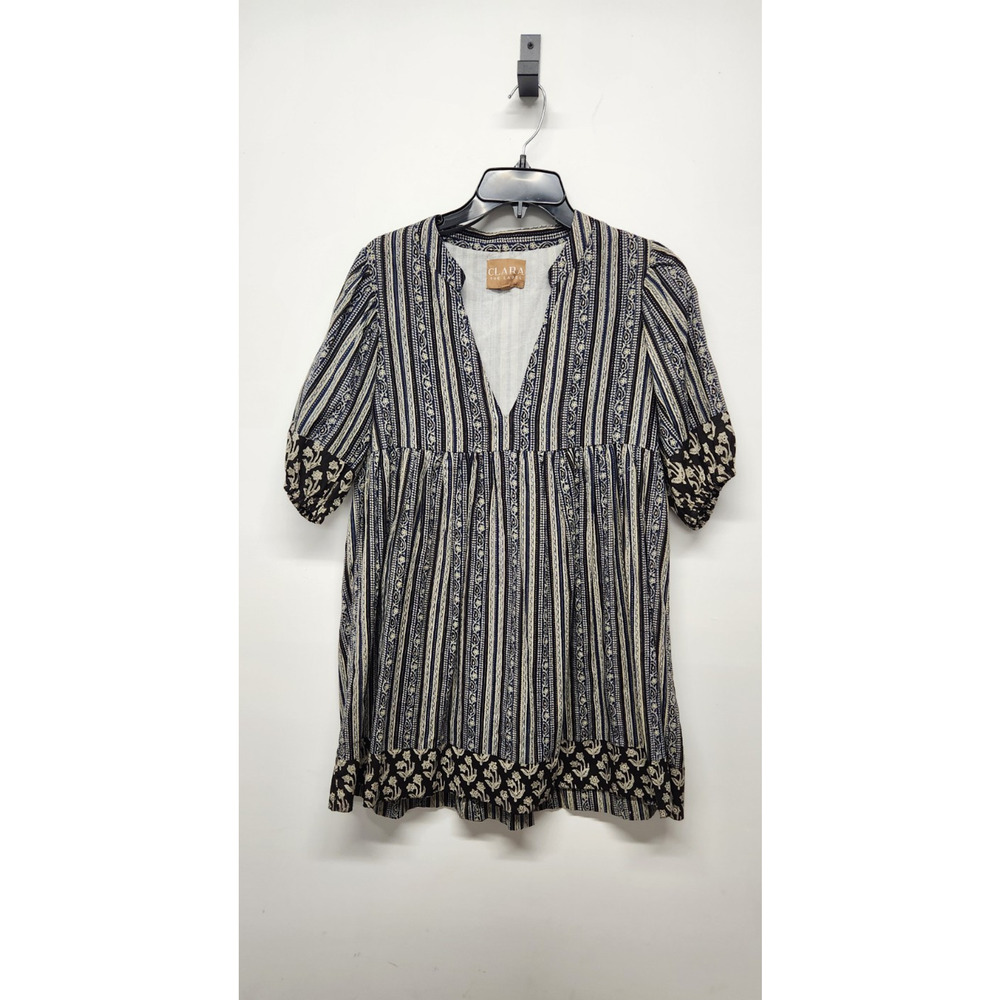 Clara The Label Women's Handmade Cotton Bohemian Dress, Size Sm, In Black Multi